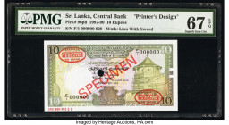 Sri Lanka Central Bank of Sri Lanka 10 Rupees 1.1.1987 Pick 96pd Printer's Design PMG Superb Gem Unc 67 EPQ. One POC.

HID09801242017

© 2020 Heritage...