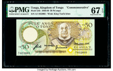 Tonga Kingdom of Tonga 50 Pa'anga 1988-89 Pick 24b Commemorative PMG Superb Gem Unc 67 EPQ. 

HID09801242017

© 2020 Heritage Auctions | All Rights Re...