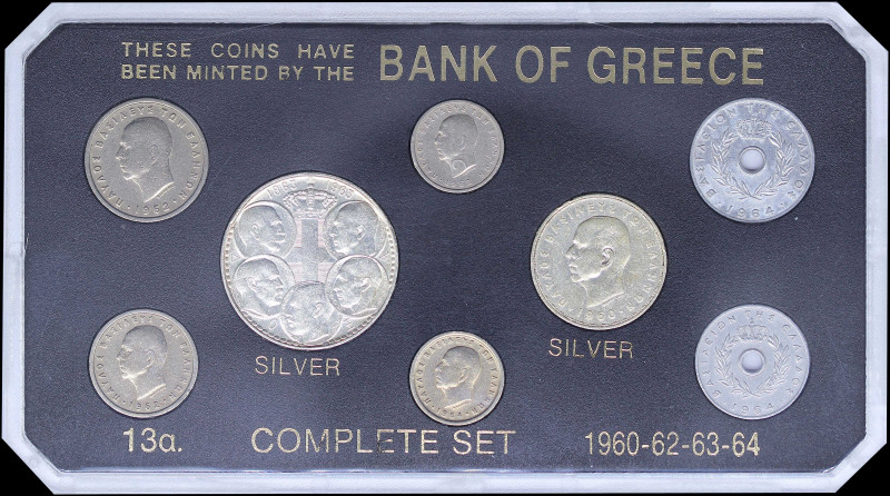 GREECE: Coin lot composed of 10 Lepta (1964) + 20 Lepta (1964) + 50 Lepta (1962)...