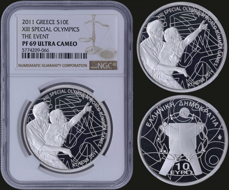 GREECE: 10 Euro (2011) in silver (0,925) commemorating the XIII Special Olympics...