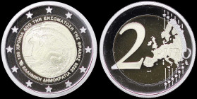 GREECE: 2 Euro (2020) in bi-metallic, commemorating 100 years since the union of Thrace with Greece. Inside official case with CoA with no "1214". Max...