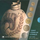 CYPRUS: Coin set composed of 1 Cent to 50 Cent (6 Pieces) all in official blister "Cent Coins Of Cyprus" (2007). Official blister by Central Bank Of C...