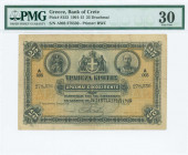 GREECE: 25 Drachmas (26.9.1915) in black on orange and green unpt with ancient Cretan coin at upper left, portrait of Prince George at upper right and...