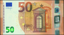 GREECE: 2x 50 Euro (2017) in orange and multicolor with gate in renaissance architecture at center right. Consecutive S/N: "YA0682459244" & "YA0682459...