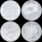 AUSTRIA: Lot of 2 coins composed of 100 Schilling (1975) (UNC) and 100 Schilling (1979) (PROOF). (KM 2925+2943). Uncirculated and Proof.