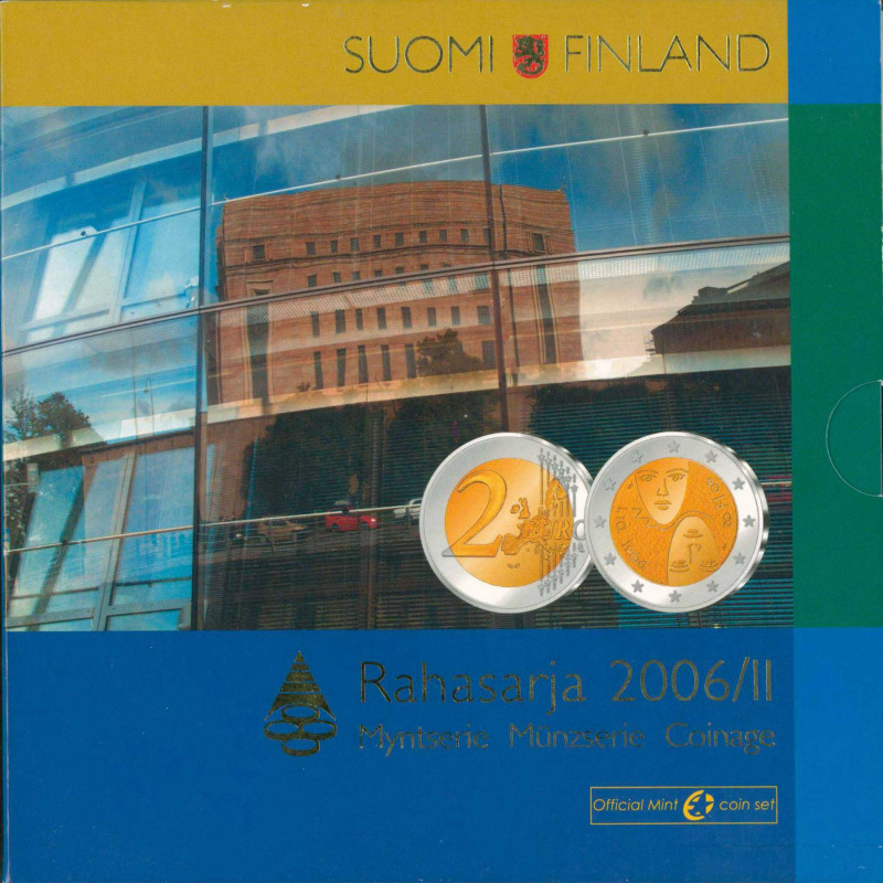 FINLAND: Euro coin set (2006/II) composed of 1 Cent to 2 Euro (8 Coins) plus one...