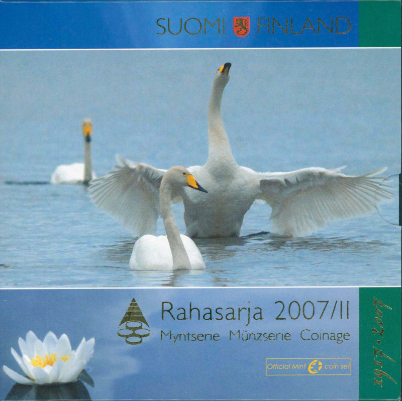 FINLAND: Euro coin set (2007/II) composed of 1 Cent to 2 Euro (8 coins) plus one...