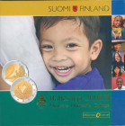 FINLAND: Euro coin set (2008/II) composed of 1 Cent to 2 Euro (8 coins) plus one commemorative 2 Euro coin for the Universal Declaration of Human Righ...