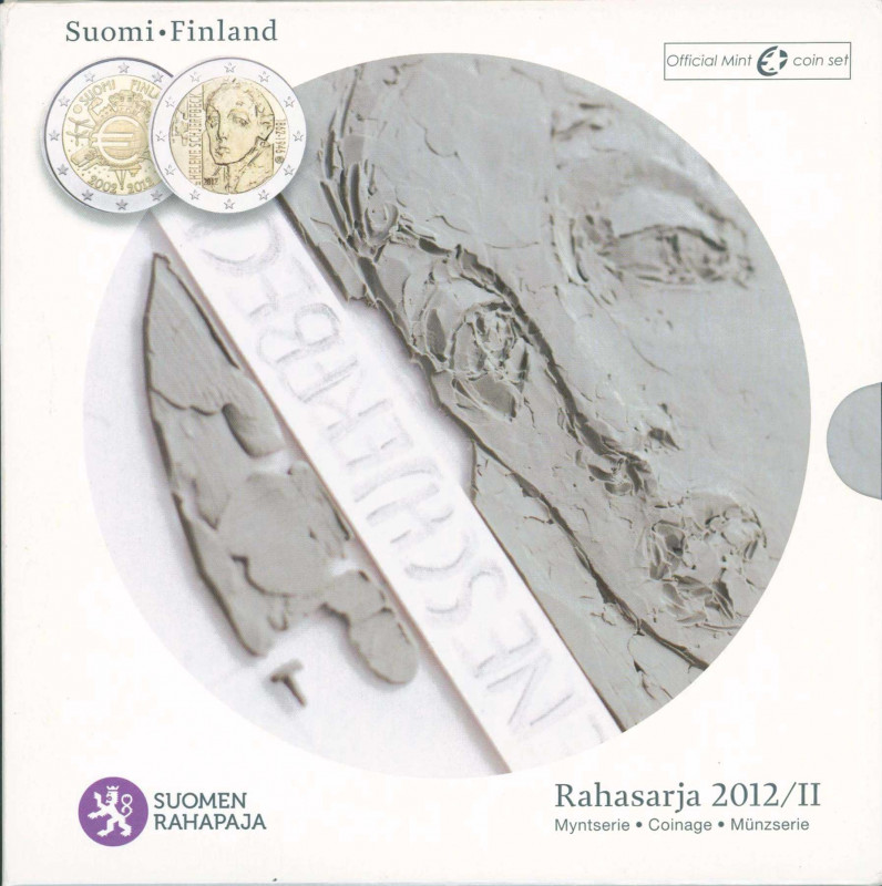 FINLAND: Euro coin set (2012/II) composed of 1 Cent to 2 Euro (9 coins) of which...