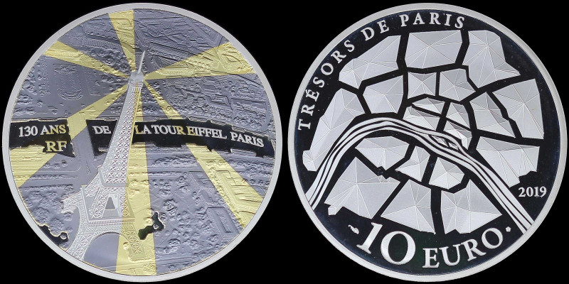 FRANCE: 10 Euro (2019) in silver (0,900) commemorating the 130th anniversary of ...
