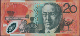 AUSTRALIA: 20 Dollars (2010) in black and red on orange and pale green unpt with Mary Reiby at center. S/N: "AB 10561148". WMK: Arms. Printed by NPA (...