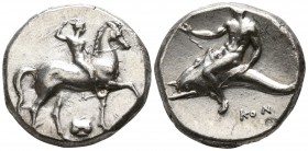 Calabria. Tarentum. ΣΑ- and KON-, magistrates 302 BC. Nomos AR