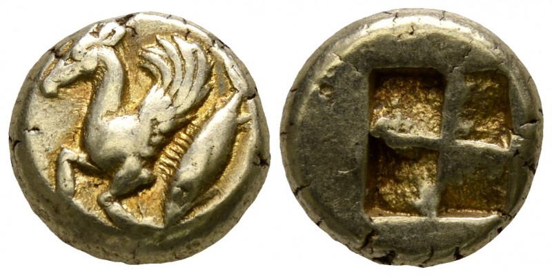 Mysia. Kyzikos circa 500-450 BC.
Hekte EL

8mm., 2,65g.

Forepart of winged...