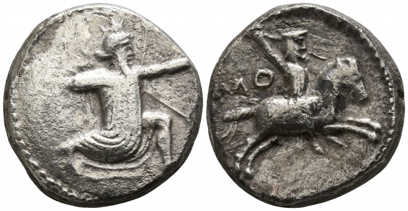 Caria. Achaemenid Period 350-334 BC.
Tetradrachm AR

22mm., 14,70g.

Persia...