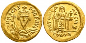 Phocas. AD 602-610. Constantinople. Solidus AV