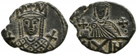Constantine VI with Irene AD 780-797. Byzantine. Follis Æ