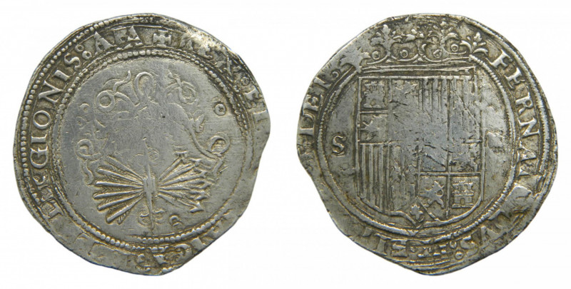 CASTILLA Y LEÓN. A nombre de los Reyes Católicos (1492-1556). 4 reales. AR. Sevi...