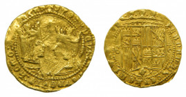 CASTILLA Y LEÓN. A nombre de los Reyes Católicos (1492-1530). Excelente. AU. Granada. Marca globo crucífero. 3,5 g. AC 644. 
mbc-