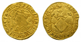 VALENCIA. Fernando el Católico (1479-1516). Doble Ducado. AU. Marca escudo con león en reverso. 7,03 g. AC 132. Muy escasa.
mbc