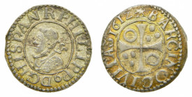 CATALUÑA. Felipe III (1598-1621). 1/2 Croat. AR. 1612. Barcelona. AC 375. Brillo original.
sc