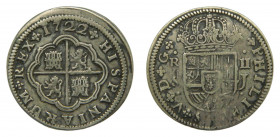 ESPAÑA. Felipe V (1700-1746). 1722 J. 2 reales. Sevilla. (AC 980). 5,42 g. AR.
mbc