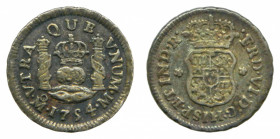 AMÉRICA. Fernando VI (1746-1759). 1754 M. 1/2 real. México. Columnario (AC 87) Patina. Muy bonita
mbc