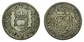 AMÉRICA. Fernando VI (1746-1759). 1756 M. 1 real. México. Columnario (AC 196) 3,29 g AR.
bc