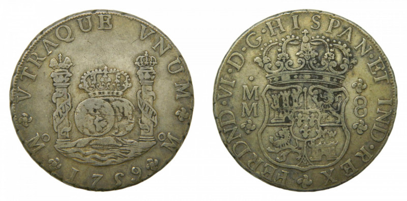 AMÉRICA. Fernando VI (1746-1759). 1759 MM 8 reales. México. Columnario (AC 495) ...