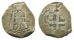 AMÉRICA. Fernando VI (1746-1759). 1758 Q. 8 reales. Potosí. (AC 536) 26,39 gr AR. 
mbc