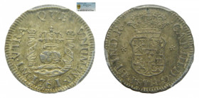 AMÉRICA. Carlos III (1759-1788). 1761/0 JM . 1/2 real. Lima. Peru (AC 110).PCGS MS63 390183.63/28762821
MS63