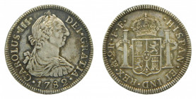 AMÉRICA. Carlos III (1759-1788). 1782 FF . 2 reales. México. (AC 672). 6,85 g. AR. Muy bonita
mbc
