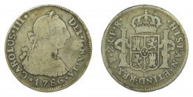 AMÉRICA. Carlos III (1759-1788). 1786 PR. 2 reales. Potosí. (AC 738). 6,45 g. AR.
bc-