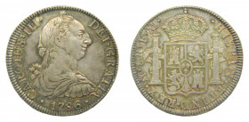 AMÉRICA. Carlos III (1759-1788). 1786 FM . 8 reales. México. (AC 1129). 27,04 g. AR. Bonita patina.
ebc
