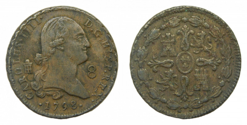 ESPA&Ntilde;A. Carlos IV (1788-1808). 1803. 8 Maraved&iacute;s. Segovia (AC 80)....