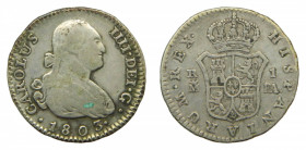 ESPA&Ntilde;A. Carlos IV (1788-1808). 1803 FA. 1 real. Madrid (AC 420). 2,97 g AR.
bc