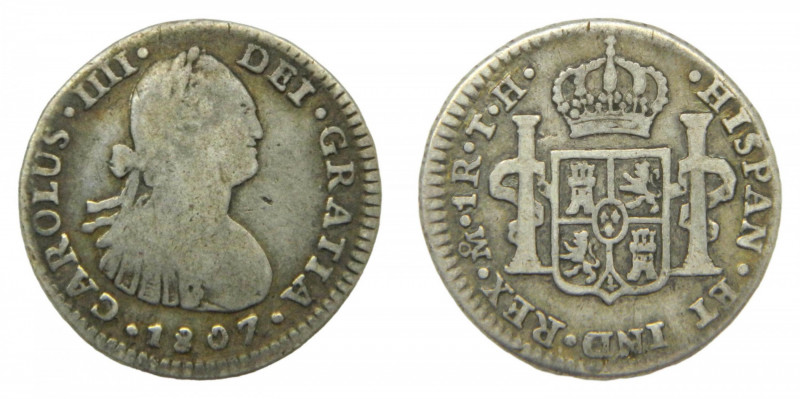 AM&Eacute;RICA. Carlos IV (1788-1808). 1807/6 TH. 1 real. M&eacute;xico (AC 454)...