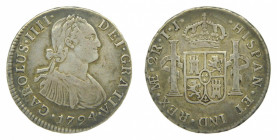 AM&Eacute;RICA. Carlos IV (1788-1808). 1794 IJ. 2 reales. Lima (AC 577). 6,7 g AR.
mbc-