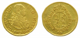 ESPA&Ntilde;A. Carlos IV (1788-1808). 1795. MF. 1/2 escudo. Madrid. (AC 1074) (Cal.615). Au 1,75 g. Muy RARA.
mbc-