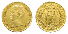 ESPAÑA. José Napoleón (1808-1814) 80 reales AU. 1809 AI. (AC 47) 6,72 g. Marquitas en anverso.
mbc