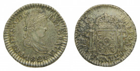 AMÉRICA. Fernando VII (1808-1833). 1821 RG. 1/2 real. Zacatecas (AC 497).
ebc+