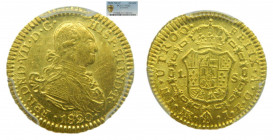 AMÉRICA. Fernando VII (1808-1833). 1820 JF. 1 escudo. Santa fe de Nuevo Reino. Colombia (AC 1559 ). PCGS MS62 nº 755868.62/31800266
MS62