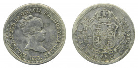 ESPAÑA. Isabel II (1833-1868). 1838 CL. 1 real . Madrid . (AC 292) 
mbc