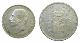 ESPAÑA. Alfonso XII (1874-1885). 1884 * 18-84 MSM. 5 pesetas. Madrid (AC 57) 24,96 g AR
ebc-