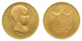 ESPAÑA. Francisco Franco (1939-1975). 1887 *19-62. PGV. 20 pesetas. AU. Reacuñación oficial. AC 171. 6,47 g.
sc-