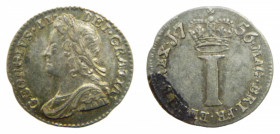 Gran Bretaña. penny 1756 (km#567) George II. 
mbc