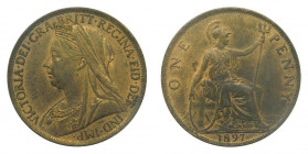 Gran Bretaña. Penny 1897 (km#790) Victoria . Bronce. buen ejemplar.
ebc+/sc-