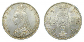 Gran Bretaña 1887 Doble Florin. (km#763) VICTORIA. 22,67 g AR.
ebc