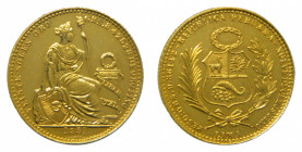 Peru 20 Soles 1951 (km#229) 9,35 g Au. limpiada.
ebc