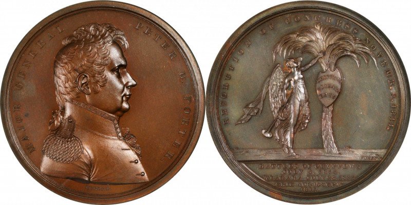 Military Medals

"1814" Major General Peter B. Porter / Brigadier General Elea...