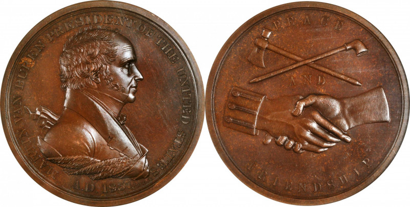 Indian Peace Medals

"1837" Martin Van Buren Indian Peace Medal. First Size. B...